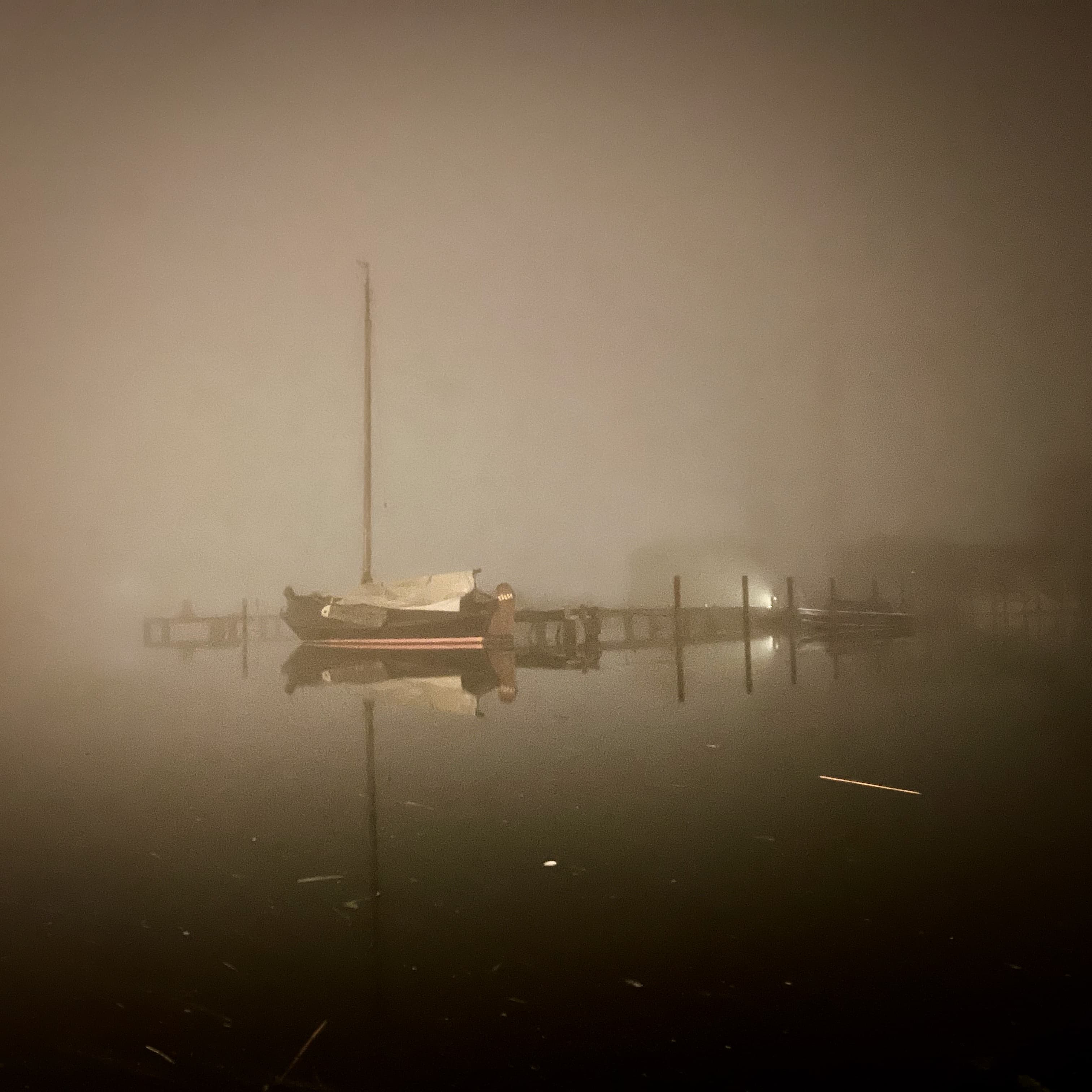boat in the mist